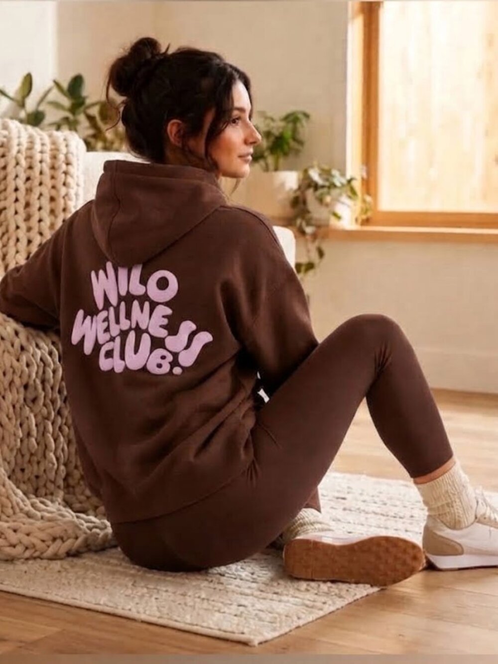 Wilo The Label Brown Hoodie & Leggings Set